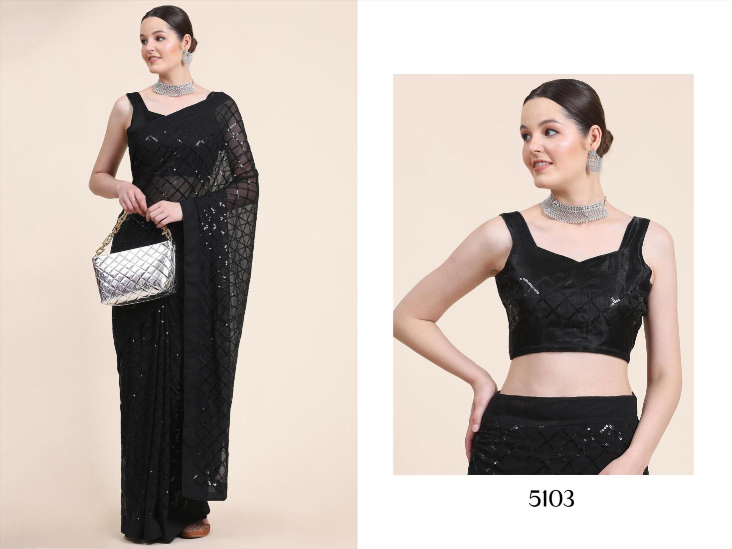 Sethnic Sparkle Vol 1 Fancy Designer Georgette Saree Collection