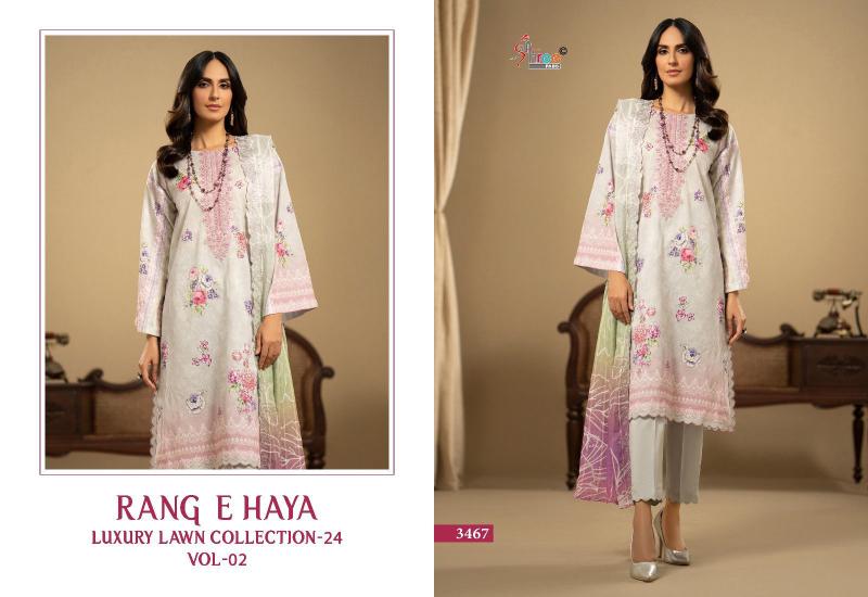 Shree Rang E Haya Luxury Lawn 24 Vol 2 Chiffon Dupatta