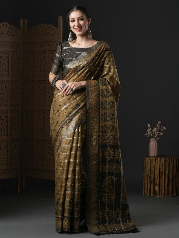 Silk Balusha Kota Doria Cotton Printed Designer Saree Collection