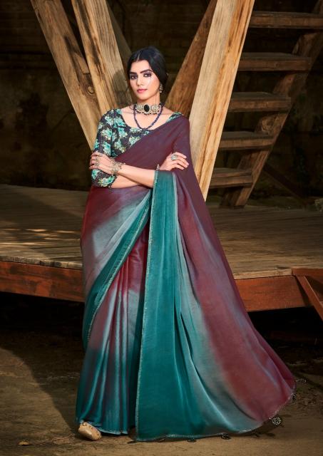 Sr Aruna Hit 3D Velvet Chiffon Fancy Saree Collection