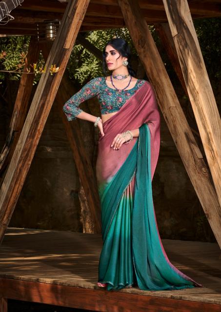 Sr Aruna Hit 3D Velvet Chiffon Fancy Saree Collection