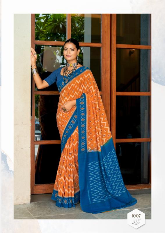 Sr Barkha Plus Mul Mul Cotton Printed Saree Collection