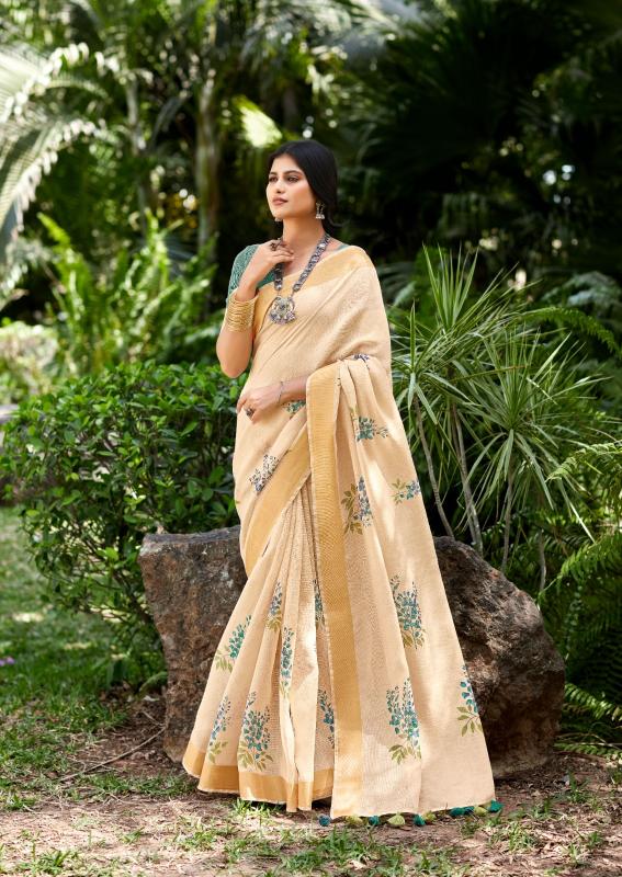 Sr Khichha Linen Designer Saree Collection