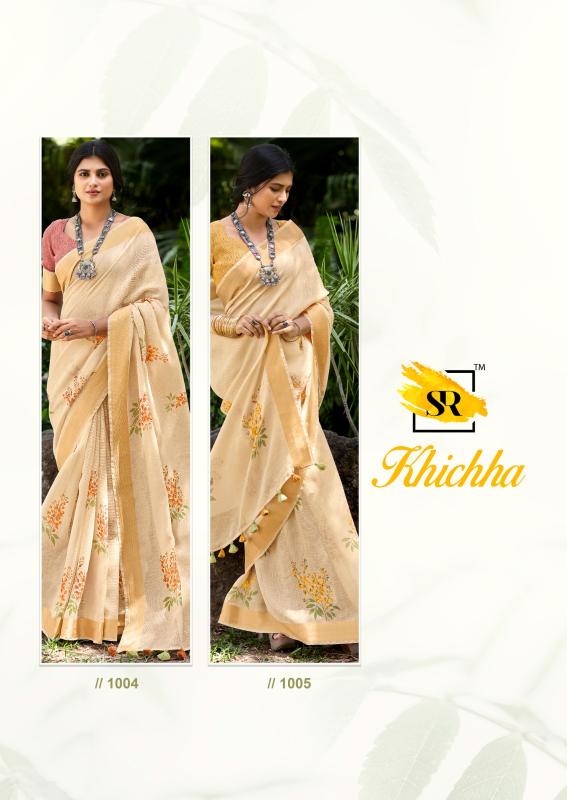 Sr Khichha Linen Designer Saree Collection