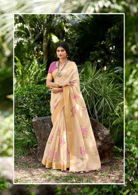 Sr Khichha Linen Designer Saree Collection