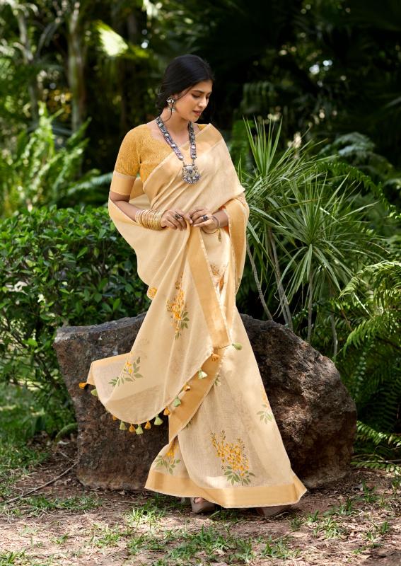 Sr Khichha Linen Designer Saree Collection