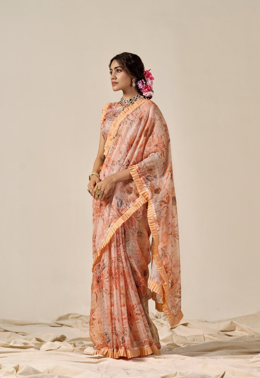 Sr Pushpam Digital Flower Printed Saree Collection