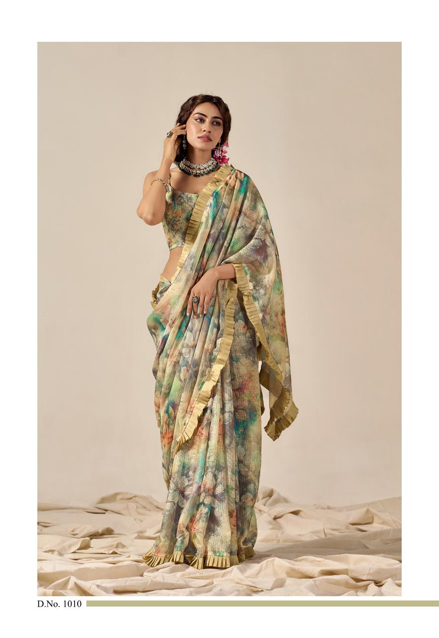 Sr Pushpam Digital Flower Printed Saree Collection