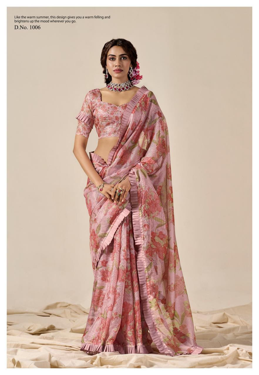 Sr Pushpam Digital Flower Printed Saree Collection