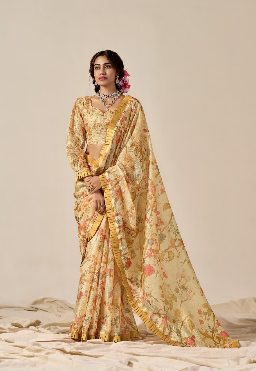 Sr Pushpam Digital Flower Printed Saree Collection