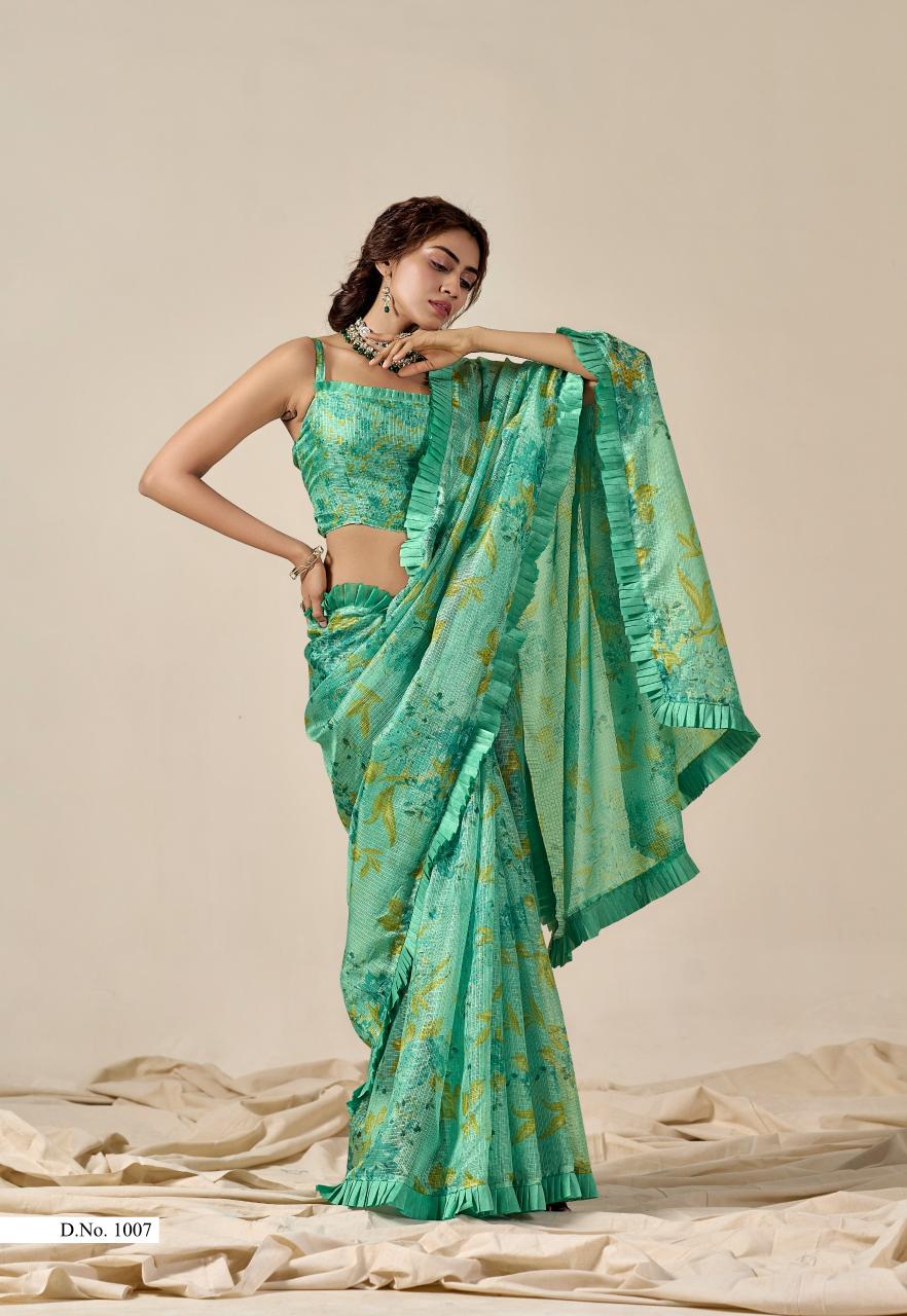 Sr Pushpam Digital Flower Printed Saree Collection