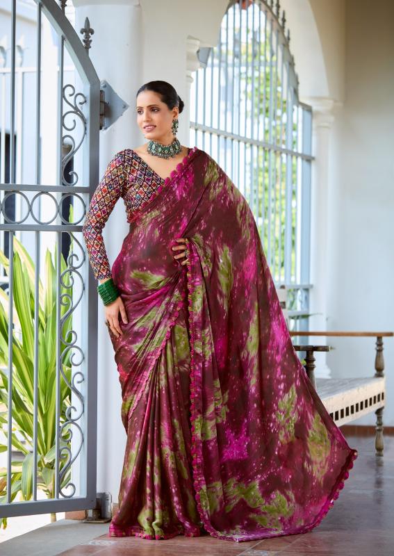 Stavan Tapsya Fancy Satin Printed Saree Collection