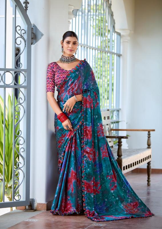 Stavan Tapsya Fancy Satin Printed Saree Collection