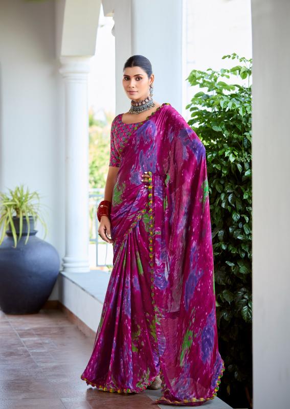 Stavan Tapsya Fancy Satin Printed Saree Collection