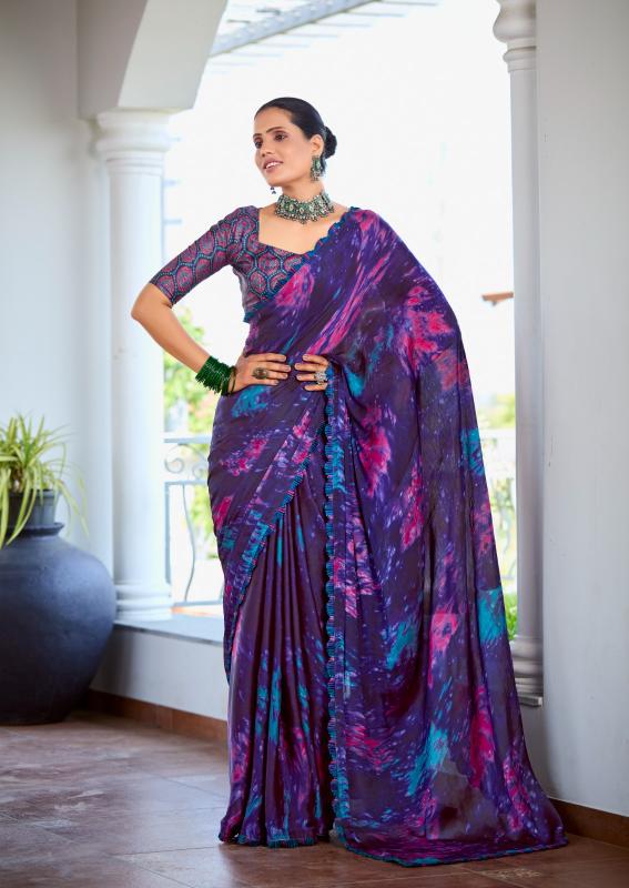 Stavan Tapsya Fancy Satin Printed Saree Collection