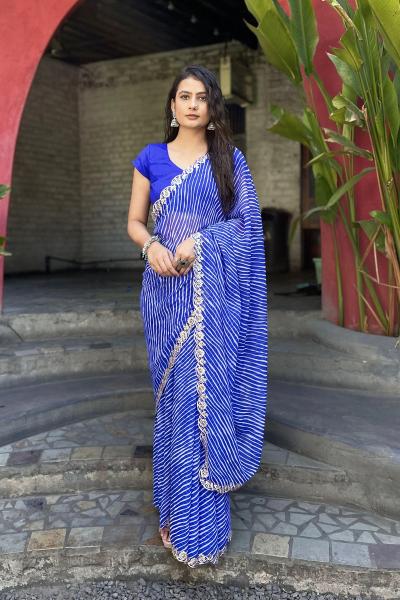 Sutram Hit Colour 13 Geeorgette Leheriya Sarees