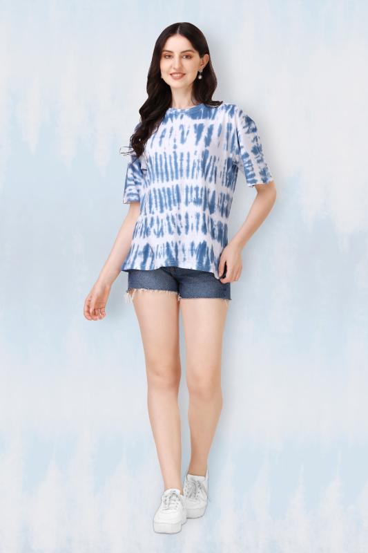 Swara Tie And Die Regular Oversize Women Tshits Collection