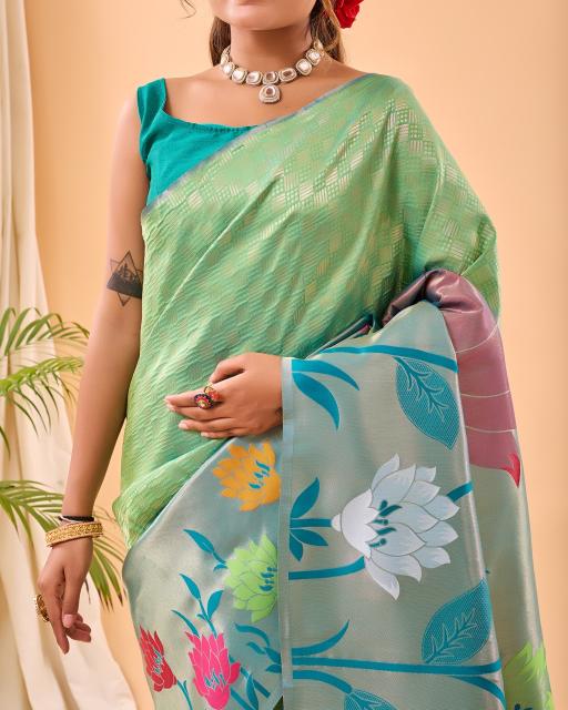 Vt 5019 Paithani Silk Wear Weaving Saree Wholesaler