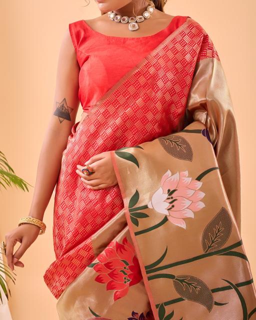 Vt 5019 Paithani Silk Wear Weaving Saree Wholesaler