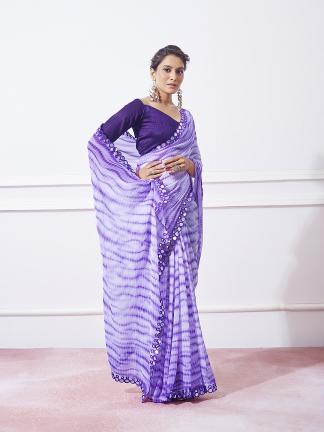 Ziva 19 Party Wear Leheriya Printed Georgette Saree Collection