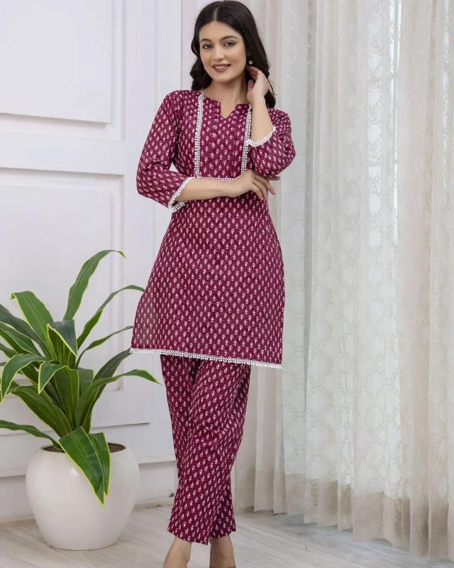 Ziyaa Vol 59 Cotton Printed Western Co Ord Set