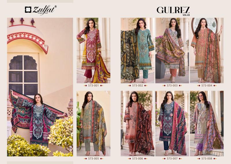 Zulfat Gulrez Vol 3 Cotton Printed Dress Material Collection