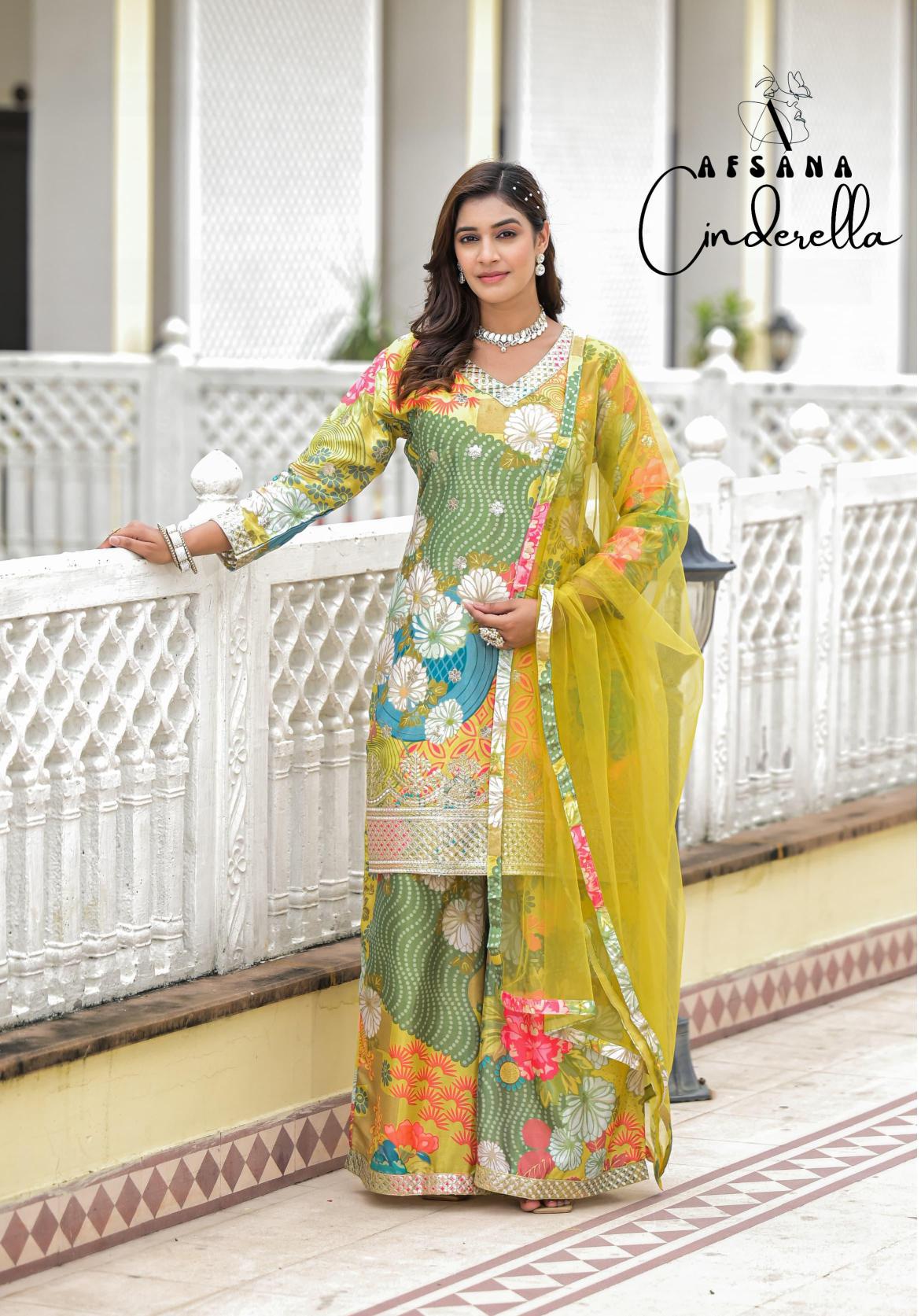 Afsana Cinderella Super Chinon Silk Ready Made Dress