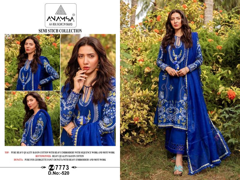 Anamsa 520 Embroidered Pakistani Salwar Kameez