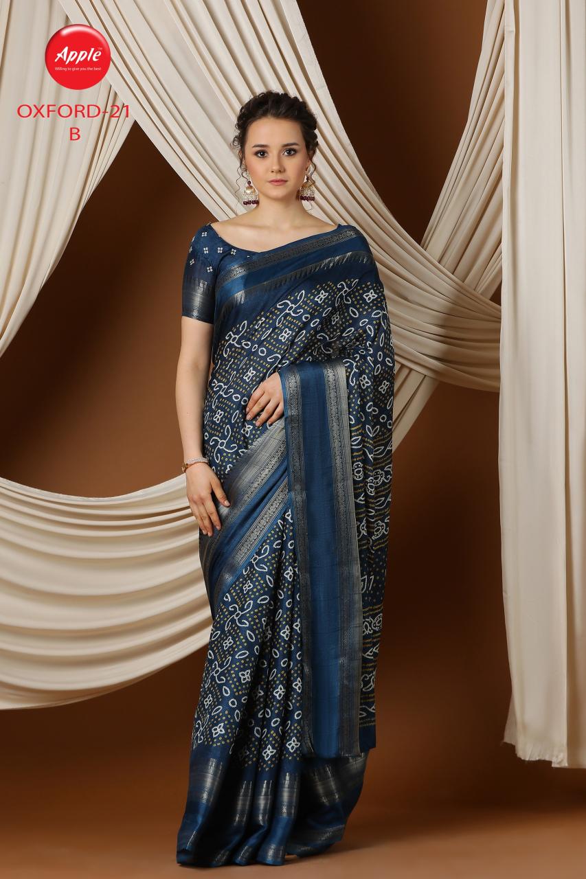 Apple Oxford 21 Blend Printed Saree Collection