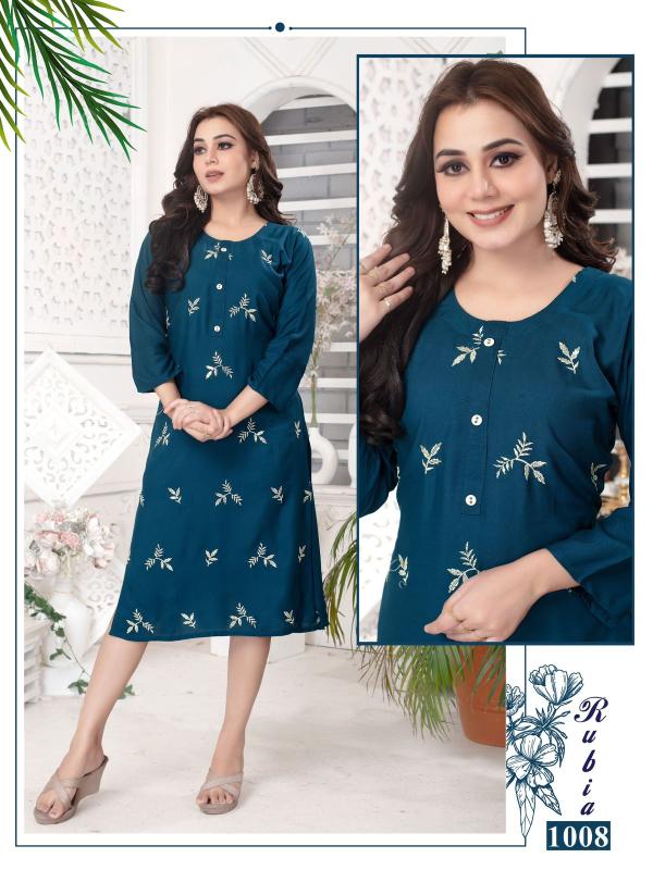 Beauty Rubia Rayon Fancy Kurti Collection