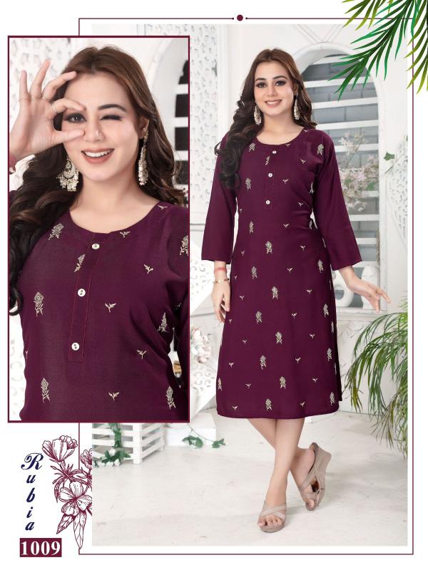 Beauty Rubia Rayon Fancy Kurti Collection