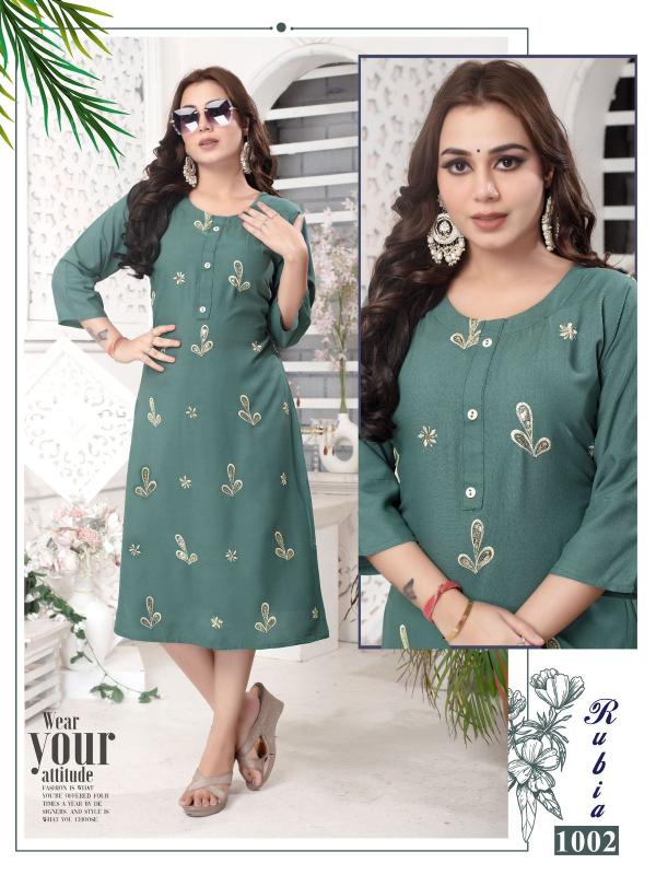 Beauty Rubia Rayon Fancy Kurti Collection