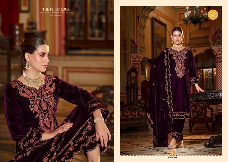 Belliza Gulzaar 967 Series Velvet Fancy Dress Material Collection