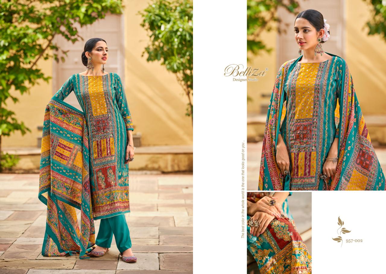 Belliza Nusrat Digital Printed Dress Material Collection