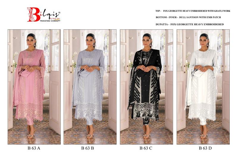 Bilqis B 63 A To D Pakistani Salwar Kameez Collection