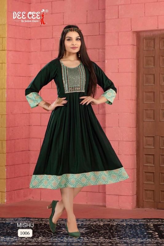 Deecee Mishu Designer Rayon Plain Kurti Collection