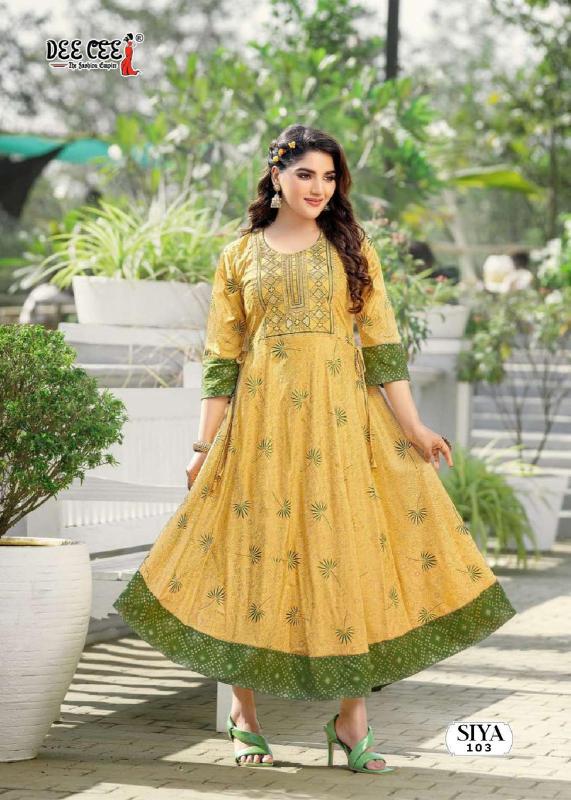 Deecee Siya Rayon Designer Fancy Kurti Collection