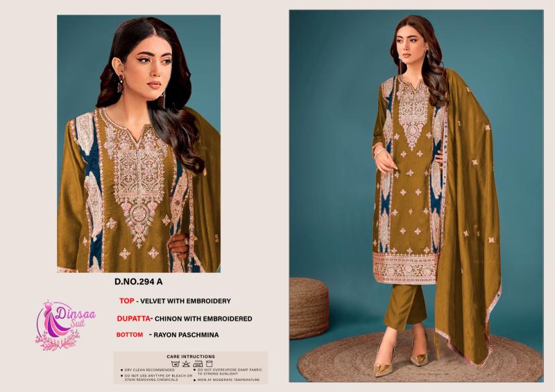 Dinsaa 294 A To D Embroidered Pakistani Salwar Kameez