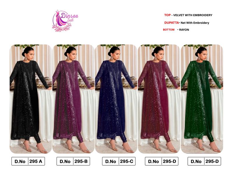 Dinsaa 295 A To E Embroidered Pakistani Salwar Kameez