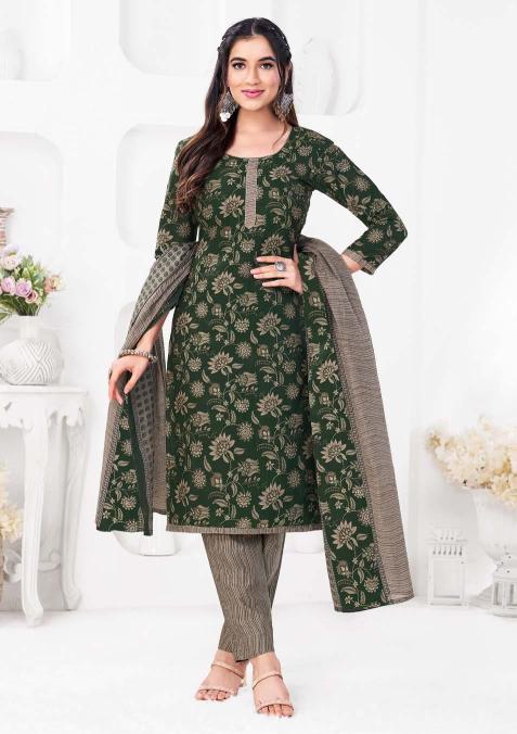 Ganpati Gouri Vol 8 Cotton Printed Kurti Bottom With Dupatta