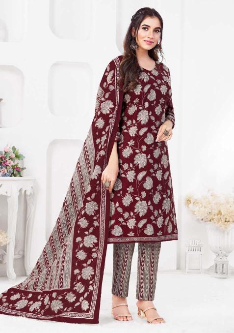 Ganpati Gouri Vol 8 Cotton Printed Kurti Bottom With Dupatta