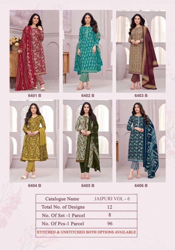 Kala Jaipuri Vol 6 Cotton Dress Material Collection