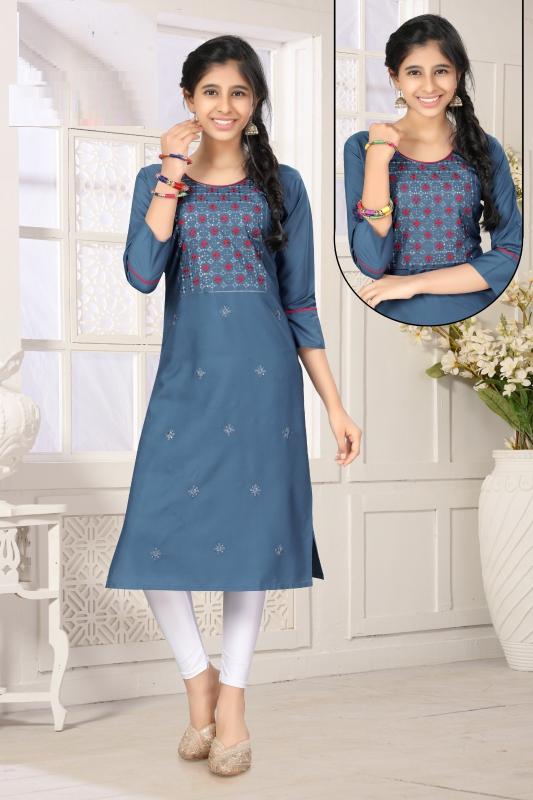 Karishma Vol 7 Rayon Kurti Kids Wear Collection