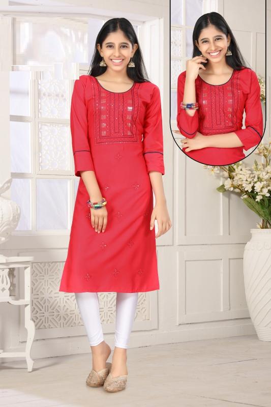 Karishma Vol 7 Rayon Kurti Kids Wear Collection