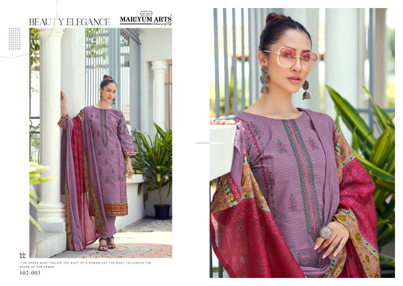 Mariyum Habiba Cotton Printed Dress Material Collection