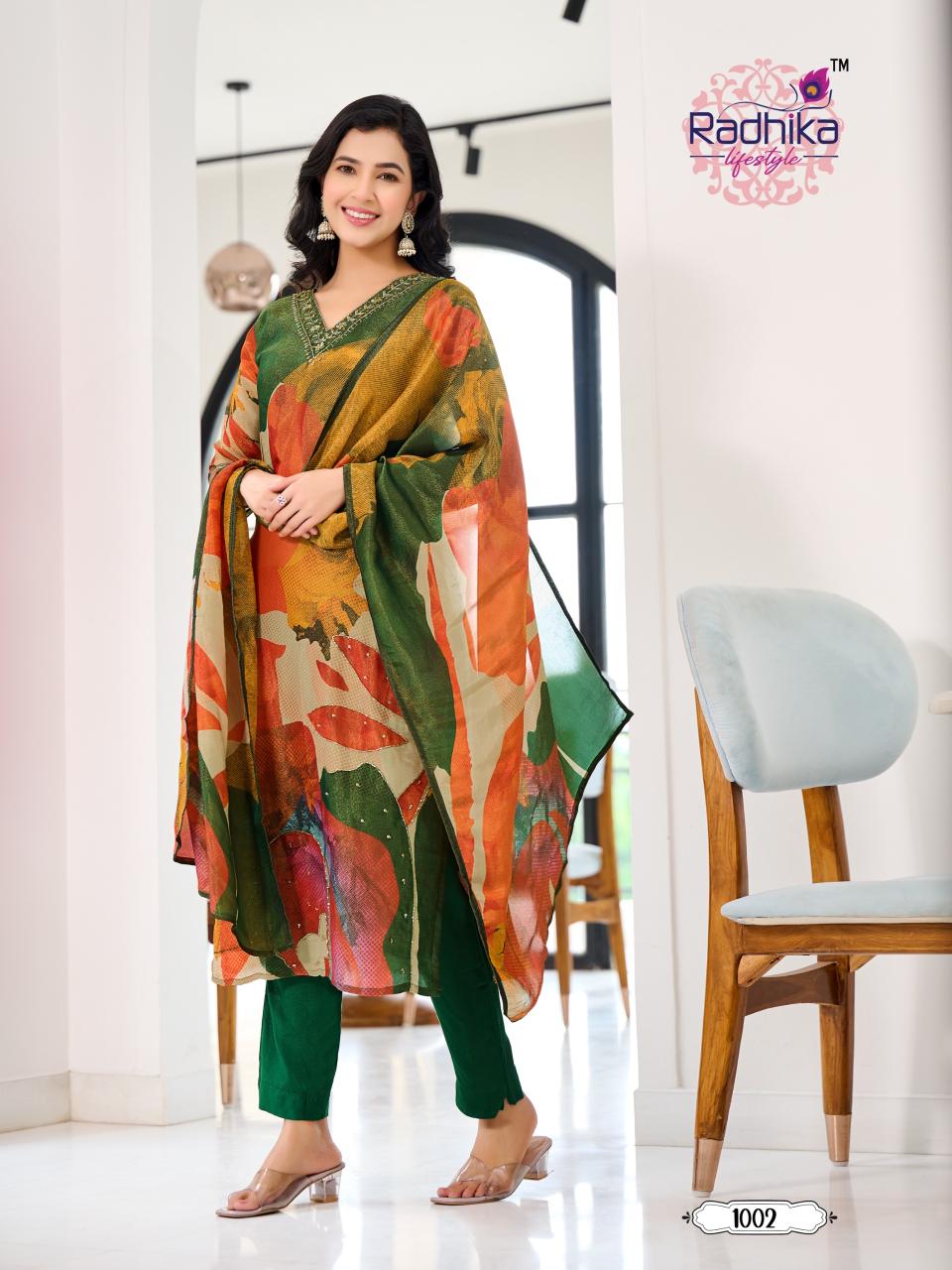 Radhika Womaniya Digital Printed Kurti Bottom With Dupatta