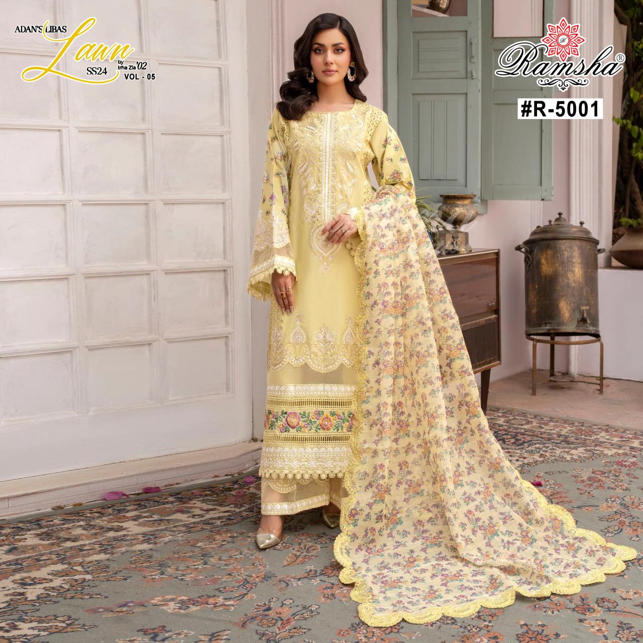 Ramsha Adan Libas Vol 5 Embroidered Ready Made Pakistani Suits