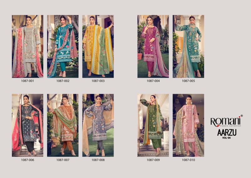 Romani Aarzu Vol 4 Soft Cotton Dress Material Collection