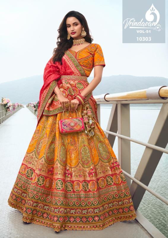 Royal Vrindavan Vol 51 Designer Banarasi Silk Lehenga Choli