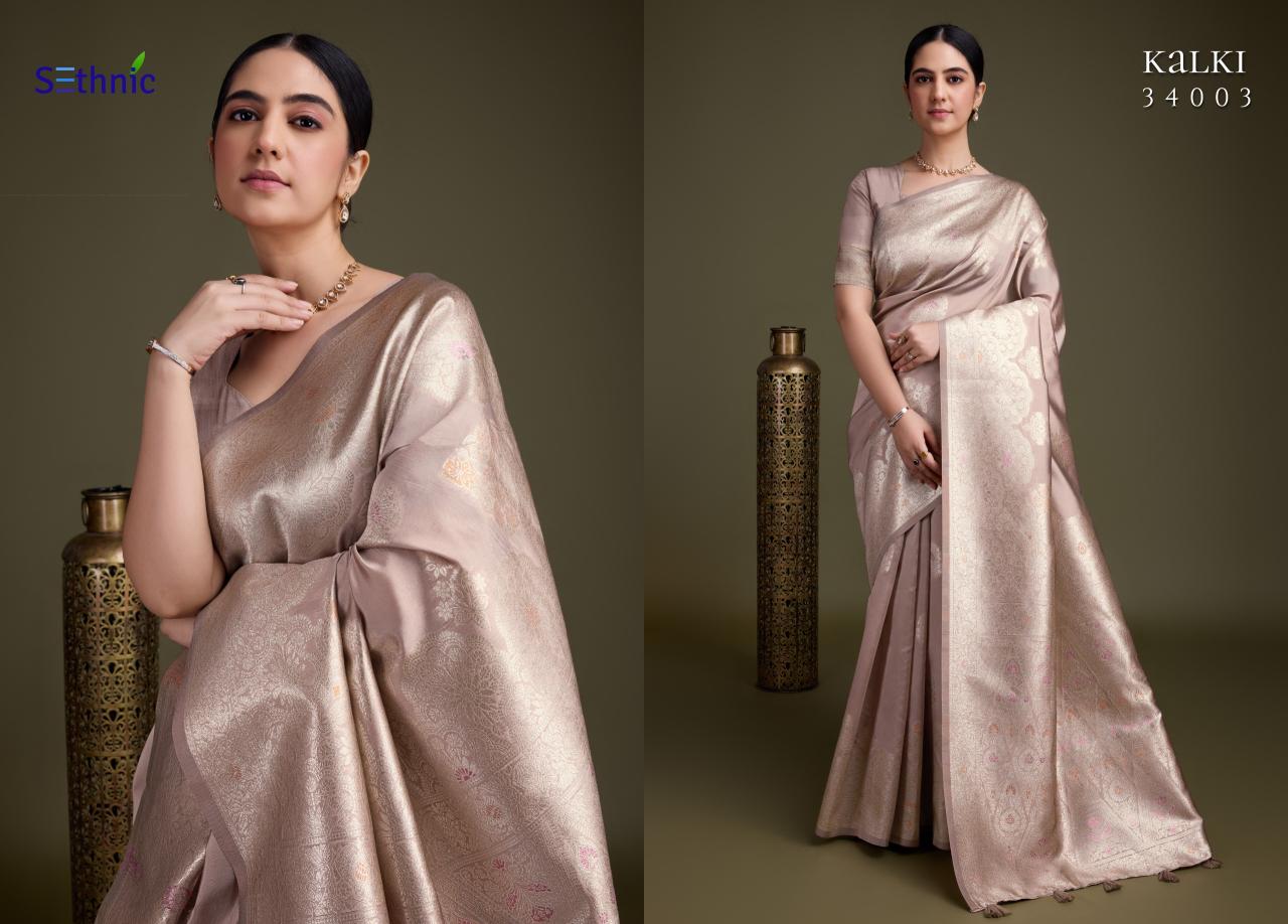 Sethnic Kalki Soft Silk Fancy Saree Collection